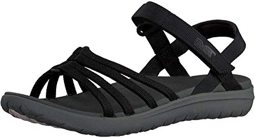 Teva Sanborn COTA Sandal, Sandalias de Punta Descubierta Mujer, Negro (Black Black), 36 EU