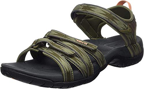 Teva Tira, Sandalias de Punta Descubierta Unisex Adulto, Multicolor (Falcon Burnt Olive Hbov), 37 EU