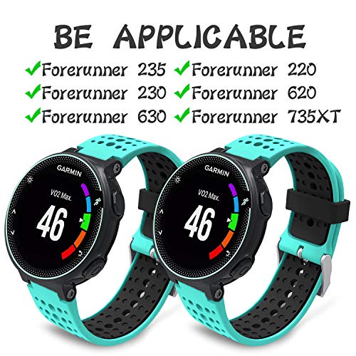 Th-some Correa para Garmin Forerunner 235 - Compatible con Forerunner 735XT Correa de Reloj, Pulsera de Reemplazo Silicona Suave Sports Banda para Forerunner 220, 230, 620, 630 y 735XT Smart Watch