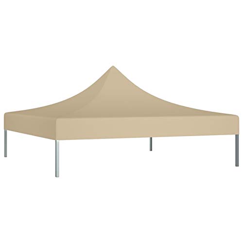 Tidyard Techo de Carpa para Celebraciones Toldo de Cenador Techo de Repuesto para Cenador Beige 3 x 3 m 270 g/m²