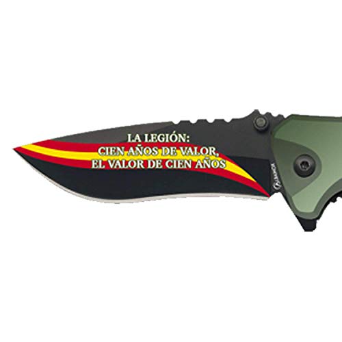 Tiendas LGP Albainox – 18613-A – Navaja ALBAINOX Legión Española 100 Años – Herramienta para Caza, Pesca, Camping, Outdoor, Supervivencia y Bushcra