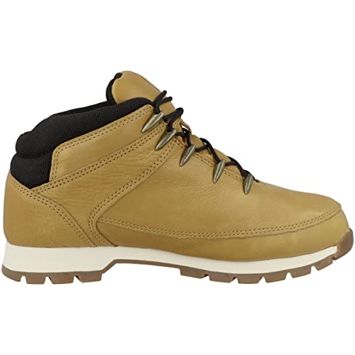 Timberland Hombre Euro Sprint Mid Hiker Leather Textile Wheat Black Botas 45.5 EU