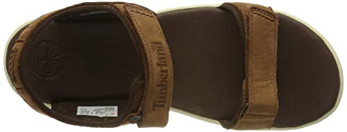 Timberland Nubble Leather 2 Strap (Junior), Sandalias de Punta Descubierta Unisex niños, Marrón Medium Brown Nubuck, 36 EU