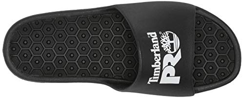 Timberland PRO Anti-Fatigue Technology Slide, Sandalias deslizantes. Hombre, Negro (Black White), 43 EU