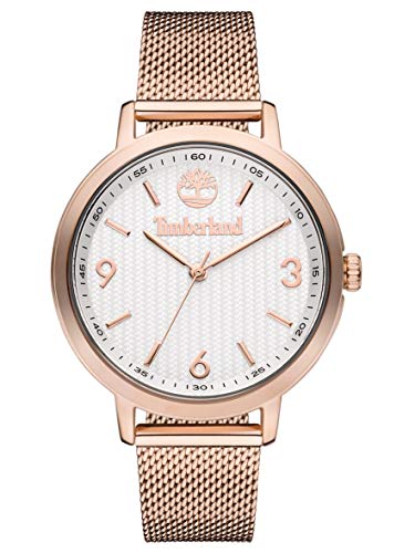 Timberland Reloj Analógico para Mujer de Cuarzo con Correa en Acero Inoxidable TBL15643MYR.01MM