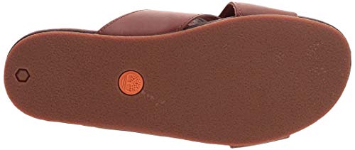 Timberland Seaton Bay Cross Strap Slide, Sandalias Hombre, Marrón Rust Leather, 44 EU