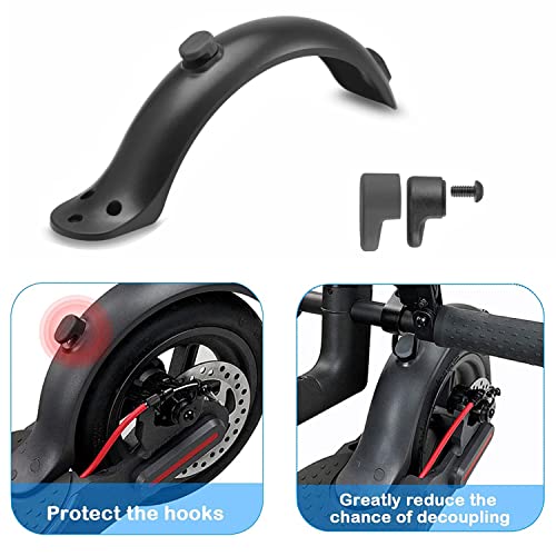 Tinke Guardabarros Trasero Guardabarros Soporte Trasero Guardabarros y 3 Piezas Amortiguadores de vibración de Goma Soporte de Accesorios de Repuesto para Xiaomi M365 / M365 Pro Scooter