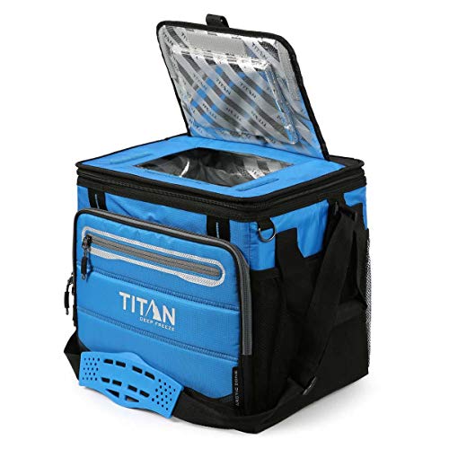 TITAN Nevera portatil Capacidad 40 latas + Hielo 1330878 5 Capas de Aislamiento. hasta 2 dias de conservacion del Hielo. Color Azul.