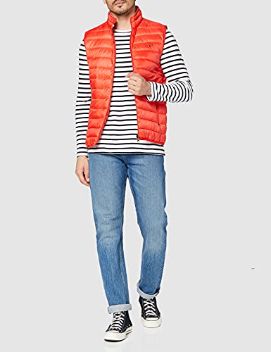 Tommy Hilfiger Chaleco Circular Plegable plumón, Daring Scarlet, L para Hombre