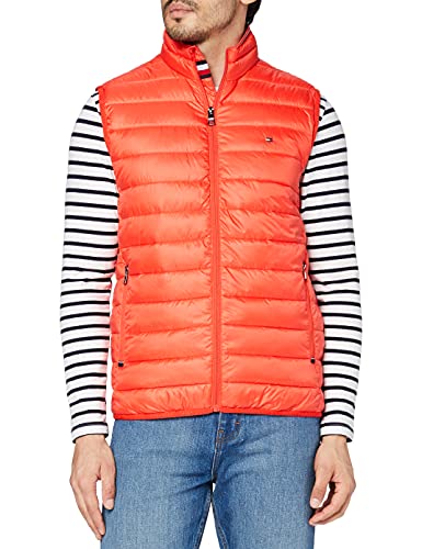 Tommy Hilfiger Chaleco Circular Plegable plumón, Daring Scarlet, L para Hombre