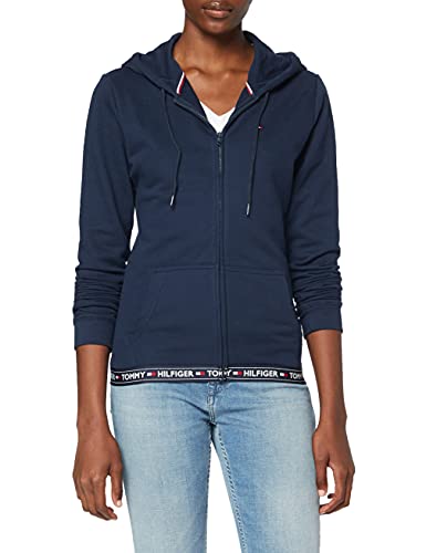 Tommy Hilfiger Hoody HWK Top de Pijama, Azul (Navy Blazer 416), X-Small para Mujer