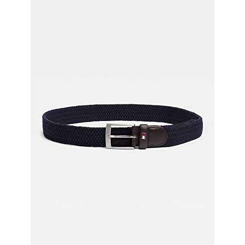 Tommy Hilfiger Webbed Belt Cinturón, Azul (Sky Captain), 105 para Hombre