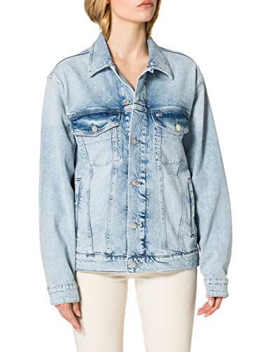 Tommy Jeans Regular Trucker Jacket ALBCD Chaqueta, Ames Lb Com Destr, S para Mujer