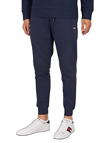 Tommy Jeans TJM Slim Fleece Sweatpant, Pantalones Deportivos para Hombre, Azul (Twilight Navy), S