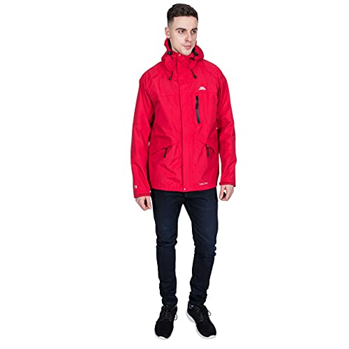 Trespass - Cazadora/Abrigo Impermeable con Capucha Modelo Corvo para Hombre Caballero (XXS) (Rojo)