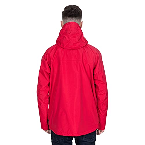 Trespass - Cazadora/Abrigo Impermeable con Capucha Modelo Corvo para Hombre Caballero (XXS) (Rojo)