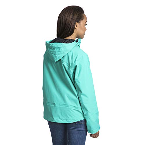 Trespass Miyake Chaqueta Impermeable para Lluvia y Exterior, Mujer, Laguna, XS