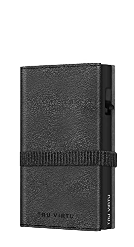 TRU VIRTU® C&S Strap Cross Nappa - Cartera de piel de napa, color negro