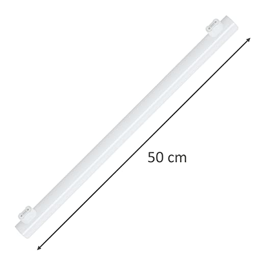 Tubo LED linear 50 cm 8W 2 conectores. Luz blanca cálida 2.700 K. Sustituto ideal para tubo Linestra