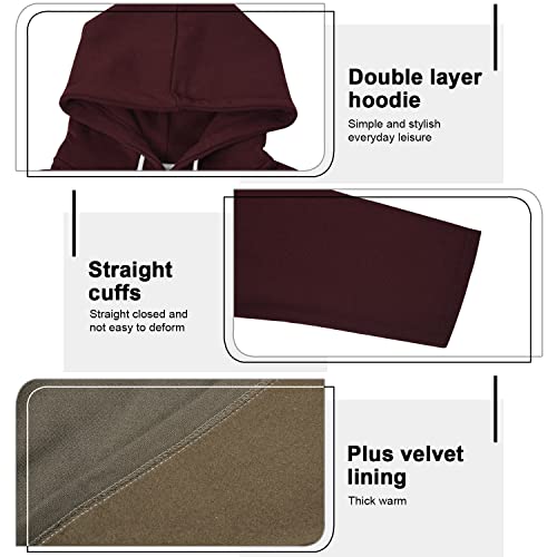 Tuopuda Sudadera con Capucha para Hombre Sudadera de Forro Polar Hombre Sudadera con Capucha Deportiva Manga Larga Hoodie Casual Chaqueta de Abrigo Pullover Tops de Otoño e Invierno(Caqui,XXL)