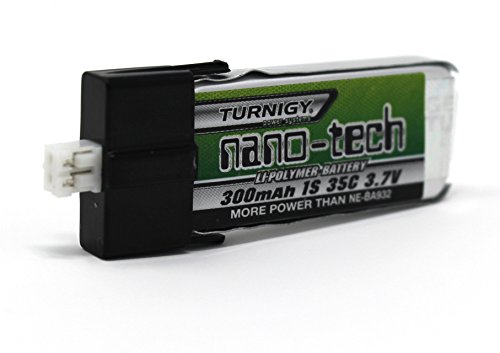 Turnigy Nano-Tech 300 mAh LiPo battery 1S 35C Blade mCPX / FBL100 (EFLB2001S25)