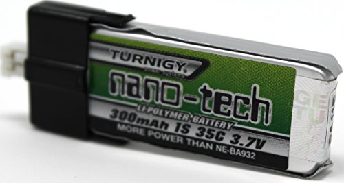 Turnigy Nano-Tech 300 mAh LiPo battery 1S 35C Blade mCPX / FBL100 (EFLB2001S25)