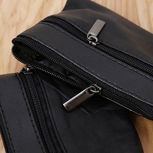 U-K Soft Mens Womens Card Coin Keychain Zip Leather Wallet Pouch Bag Bag Purse Gift Nuevo Elegante y Popular Practical Design and Durable