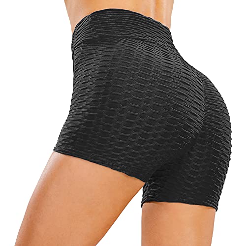 UFLF Pantalones Cortas Leggings Push Up Mujer Mallas Cortos Deportivos de Cintura Alta Leggings Yoga Verano Fitness Leggins Shorts Running