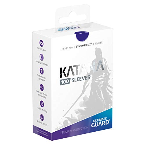 Ultimate Guard Mangas Katana Azul Mate Tamaño Estándar 100 ct Tarjetas Mangas Paquete Individual