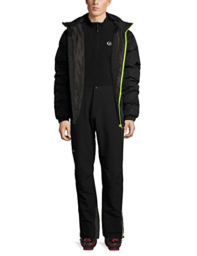 Ultrasport Basic Pantalones de montaña/deportes de invierno para hombre Rex, softshell, pantalones funcionales para hombre, sobrepantalones de invierno, p. ej. para el esquí de fondo, Negro, L