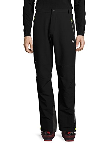 Ultrasport Basic Pantalones de montaña/deportes de invierno para hombre Rex, softshell, pantalones funcionales para hombre, sobrepantalones de invierno, p. ej. para el esquí de fondo, Negro, L