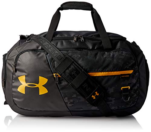 Under Armour Undeniable Duffle 4.0 bolsa de deportes, bolsa de entrenamiento unisex, Negro (Black/Black/Golden Yellow(001)), M