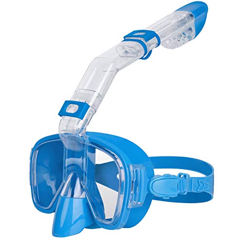 Unigear Máscara de Snorkel, Gafas de Snorkel con Tapa Seca y Plegable Antivaho con Soporte para Cámara para Buceo Libre y Natación, Equipo de Snorkel Profesional para Hombres, Mujeres y Niños