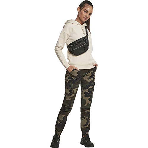 Urban Classics Ladies High Waist Camo Cargo Pants Pantalones, Multicolor (Woodcamo 00841), 10 (Size: 27) para Mujer