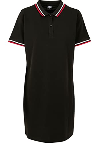 Urban Classics Ladies Polo Dress Vestido, Negro (Black 00007), 40 (Talla del Fabricante: Medium) para Mujer