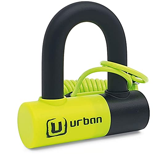 urban UR59 Candado Antirrobo Moto Disco Mini U 14 mm Doble Cierre Acero Endurecido