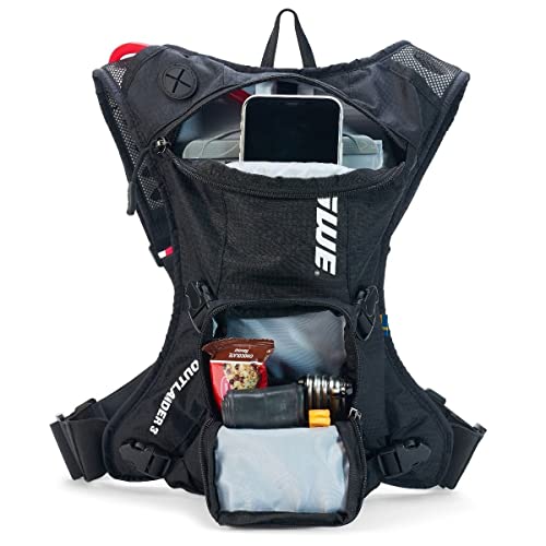 USWE Sports Outlander 3 Mochila de hidratación con Bolsa, Unisex, Negro, 3 L