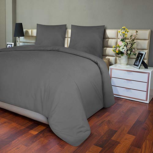 Utopia Bedding Funda Nórdica Cama 135/150 - Microfibra Juego de Funda de Edredón 240x220 cm y 2 Fundas de Almohada 80x80 cm (Gris)