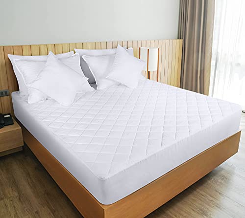 Utopia Bedding - Protector de colchón Acolchado (122x190 cm) - Microfibra - Transpirable - Funda para colchon estira hasta 38 cm de Profundidad - 122 x 190 cm, Cama 120