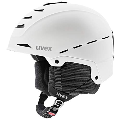 uvex legend 2.0 Casco de esquí, Adultos unisex, white-black mat, 59-62 cm