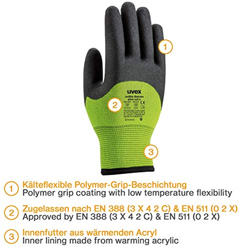 Uvex Unilite Thermo Plus Cut C - guantes de protección contra cortes de invierno - talla 07/S