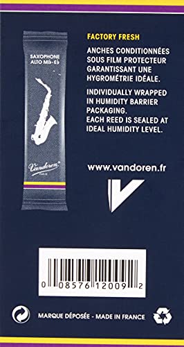 Vandoren SR212 - Caja de 10 cañas tradicional n.2 para saxofón alto