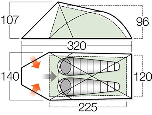 Vango Hydra Tent, Unisex Adulto, Verde (Pine), Talla Única