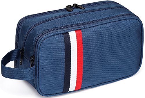 VASCHY Neceser Hombre,Bolso Mano Hombre Bolsa de Aseo Mujer Neceseres para Maquillaje Bolsa de Cosméticos Impermeable Bolsa de Lavado con Múltiples Bolsillos Azul