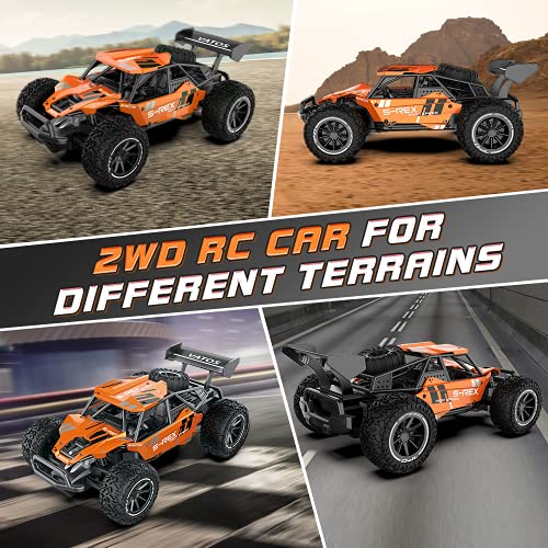 VATOS Coches Teledirigidos para Niños - Escala 1:20 Aleación 2WD Velocidad máxima 20 km/h Coche RC ｜2,4 GHz Camión RC 2 Baterías con 50 Min de Juegode Regalo de Juguete para Niño de 6-12 Años Niñas