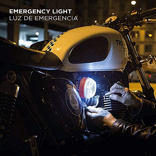 VAZILLIO Luz de Emergencia, Señal V16 de Preseñalización de Peligro Homologada y Linterna, Alta Luminancia Luz Magnética Led, Luz Emergencia Coche, para Coches y Motocicletas -Naranja