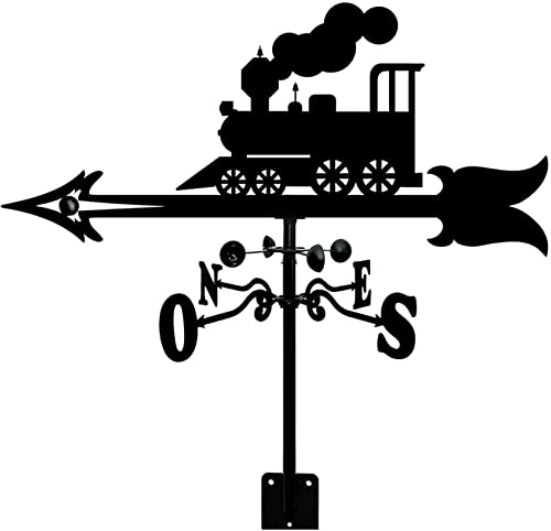 veletas para techos, Veleta de Tren, Indicadores de dirección del Viento al Aire Libre, Techo, jardín, montaña, decoración de Patio Veleta de Hierro Fundido para Granja