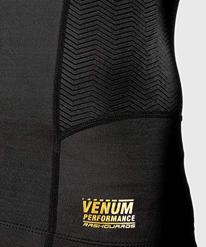 Venum G-Fit Rashguard De Mangas Largas, Hombre, Negro/Dorado, L