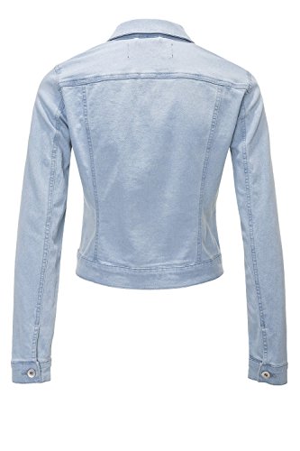 Vero Moda Vmhot SOYA LS Jacket Mix Noos Chaqueta, Azul (Light Blue Denim Light Blue Denim), 38 (Talla del Fabricante: Small) para Mujer