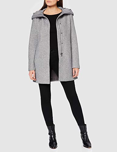 Vero Moda Vmverodona LS Jacket Noos Abrigo, Gris (Light Grey Melange Light Grey Melange), 42 (Talla del Fabricante: Large) para Mujer